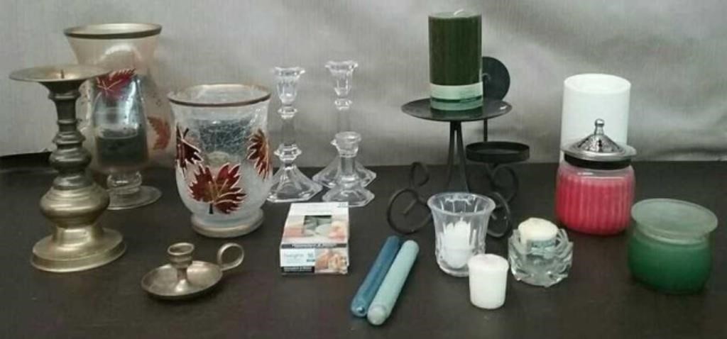 Box Candles, Candle Holders, Assorted Sizes