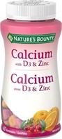 Sealed- Nature's Bounty Calcium with D3 & Zinc Gum