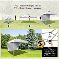 $154  CROWN SHADES 10x10 Pop up Canopy White