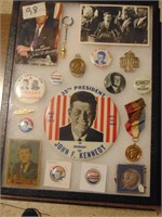 Showcase Full of JFK Memorabilia