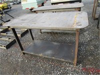 New/Unused Steel Table w/Shelf