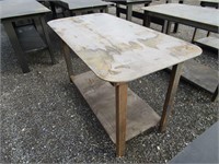 New/Unused Steel Table w/Shelf