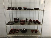 68 Pc. Ruby Glass - Rack Not Included