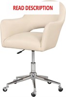Home Office Chair PU Leather Cream with gold leg**