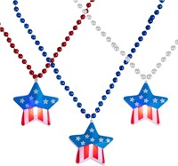 3PCS 4th of July Star Necklaces