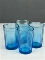 Vintage blue juice glasses