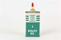 CITIES SERVICE UTILITY OIL 4 OZ. OILER/ FULL / NOS