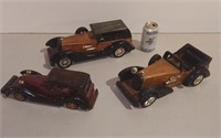 Three Heritage Mint Wooden Antique Cars