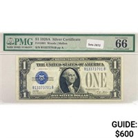1928 A $1 Silver Cert. PMG GEM UNC 66