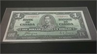 1937 Bank Of Canada One Dollar Banknote