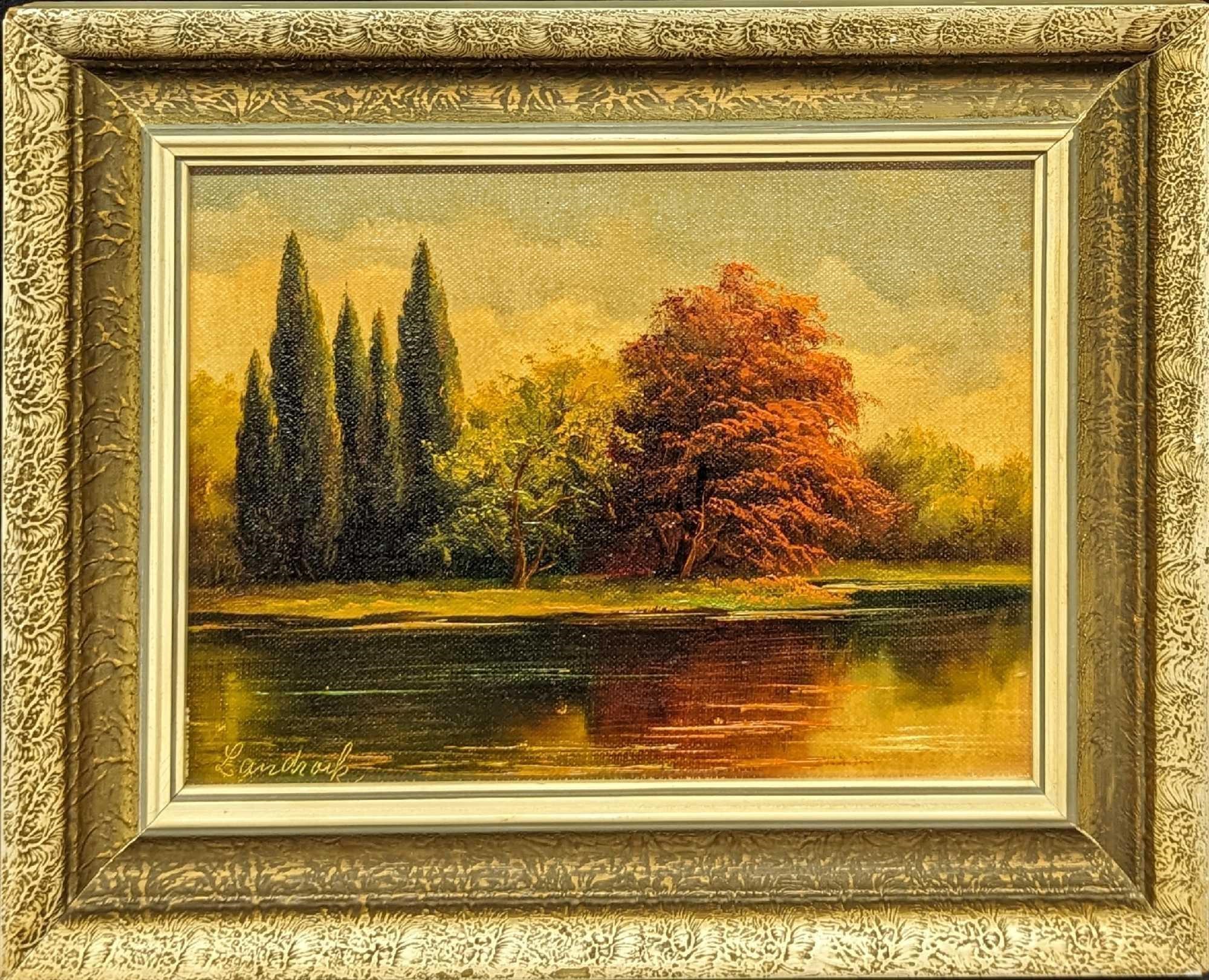 Framed Original Oil On Canvas Inspired By "Autumn