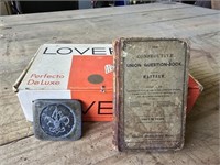 Vintage Lovera Box Question Book & Metal Buckle