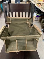Vintage booster seat - hooks on back of chair