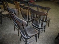 6 antique chairs