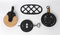 Assorted Lot of Wrought Iron Kitchen Parts