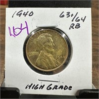 1940 WHEAT PENNY CENT HIGH GRADE