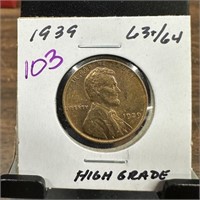 1939 WHEAT PENNY CENT HIGH GRADE