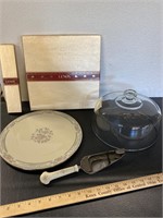 Lenox Cake Platter and Cutter with Dome