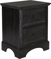 OSP 2-Drawer Nightstand  Rustic Black