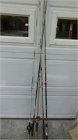 Fishing Poles , 2 w/Reels