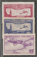 FRANCE #C5-C7 MINT VF H