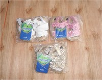 QTY 3 Pairs of Baby Shoes 0-6M