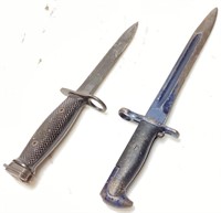 (2) VTG. BAYONETS, M1 WW2 MARKED AFS U5, VIETNAM