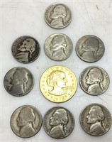 1940s WAR NICKELS & SUSAN B ANTHONY $