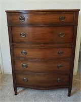 Vintage Dark Toned Wood Chest of Drawers