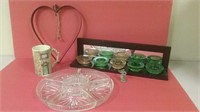 Home Decor Wall Tea Light Holder, Glass Serving