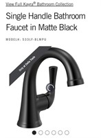 Kayra Lavatory Faucet-Matte Black 533LF-BLMPU