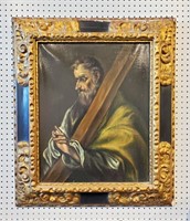 BIG Oil on Canvas Painting El Greco SAINT ANDREW