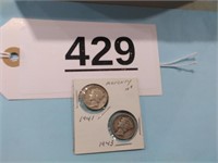 Mercury Dimes - 1941, 43