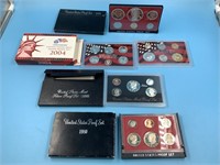 4 Proof sets: 2004 silver proof, 1995 silver proof