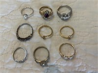 9-Costume Jewelry Ladies Rings