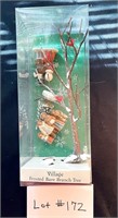 Village Frosted Bare Branch Tree NIB