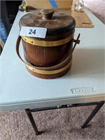 Banded Wood Barrel Bucket