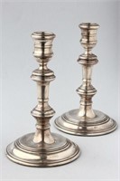 Pair of Elizabeth II Sterling Silver Candlesticks,