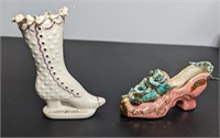 2 Pc. Porcelain Victorian Shoe