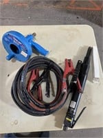 Plumbing snake, jumper cables,needle scaler