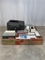 Assortment of Vintage Slides and Projector