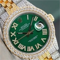 Rolex Men Datejust Diamond Watch 12 ct