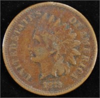 1873 INDIAN HEAD CENT, CLOSED 3 VF/XF