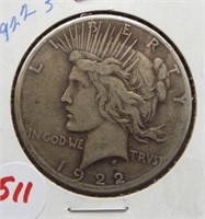 1922-S Peace silver dollar.