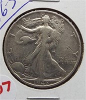 1946-S Walking Liberty silver half dollar.