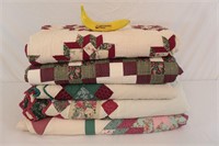 5 Hand-Made Quilts, Starburst, Crosses++