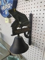 CAST IRON WELCOME FROG BELL