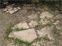 All Flagstone In Yard For One Lot