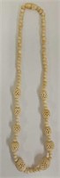 16" Hand Carved Ivory Beaded Necklace