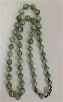 26" Hand Knotted Jade Beaded Necklace